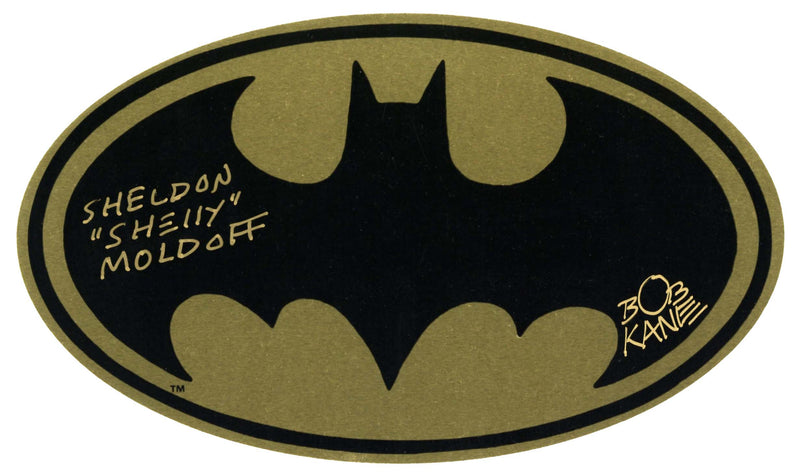 Bob Kane & Shelly Moldoff Autographed Bat Symbol with Multi-Signed