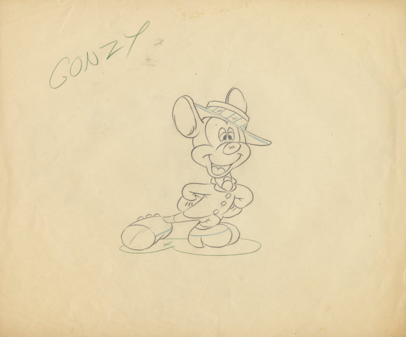 The Nifty Nineties Original Production Drawing: Mickey Mouse