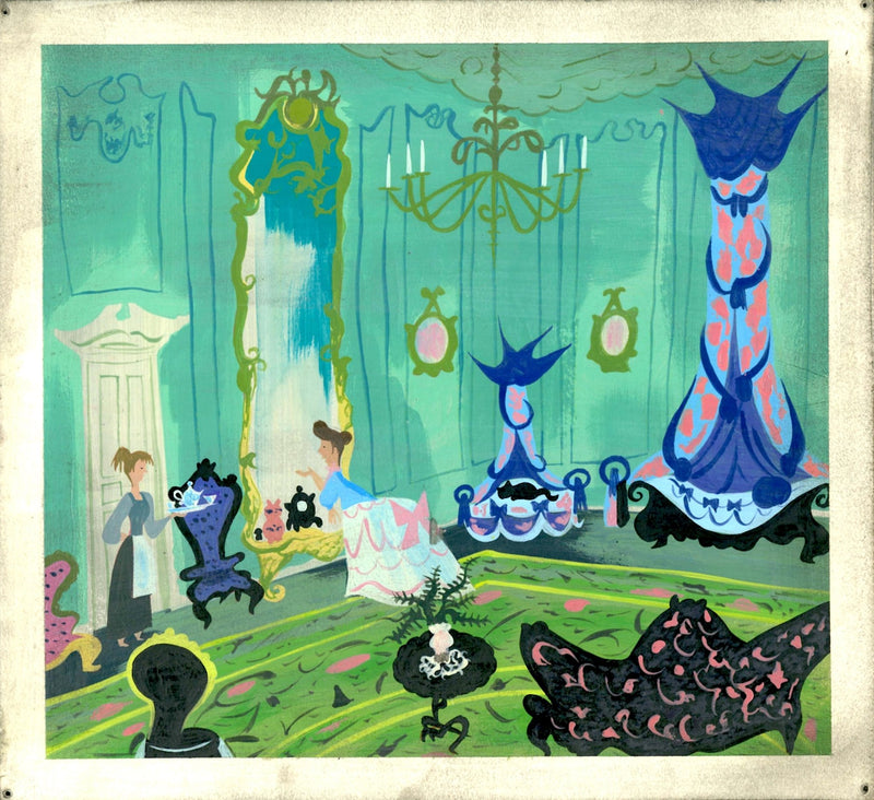 Cinderella Original Concept Painting by Mary Blair (Framed