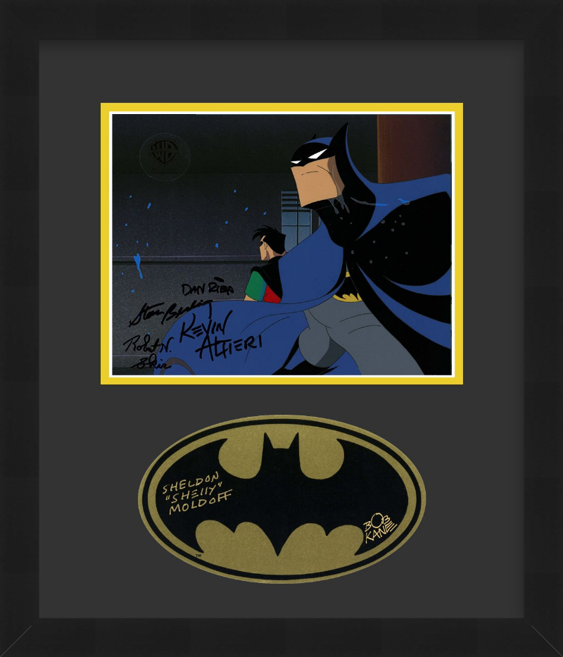Bob Kane & Shelly Moldoff Autographed Bat Symbol with Multi-Signed
