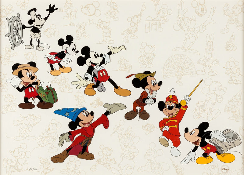 Mickey's Milestones Limited Edition Cel Signed and Remarqued by