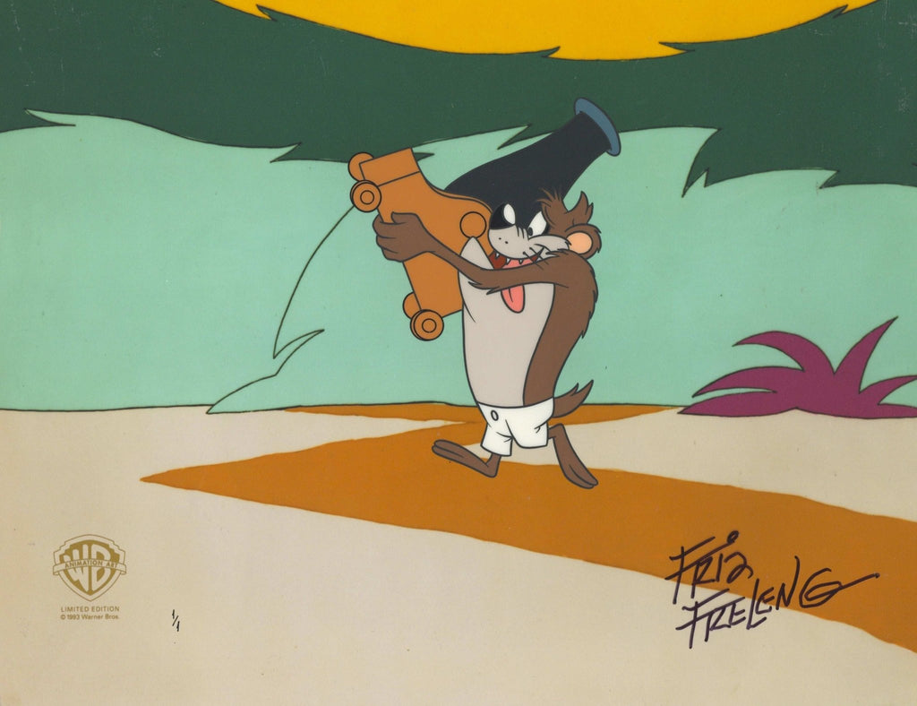 Looney Tunes Cel Recreation Signed by Friz Freleng: Taz - Choice Fine Art