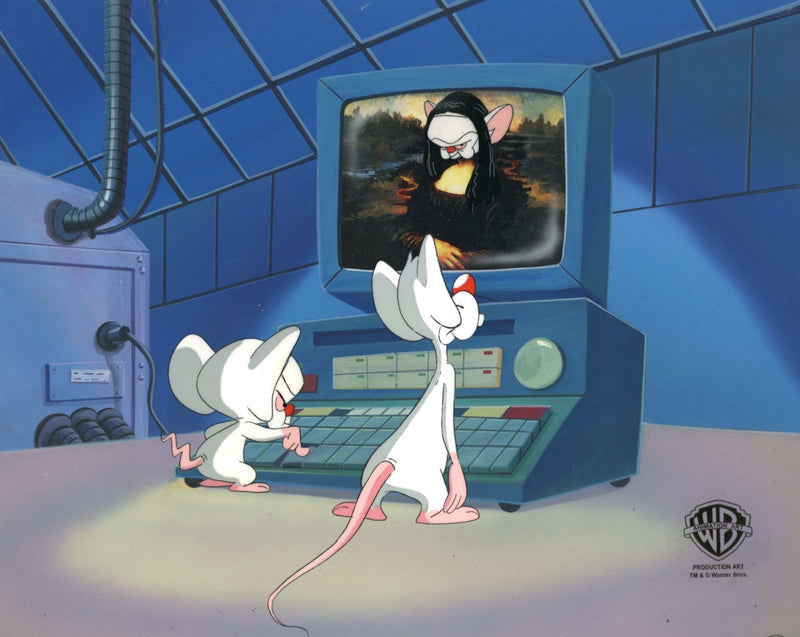 Pinky and The Brain Original Production Cel on Original Background