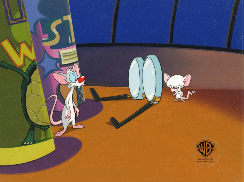 Pinky And The Brain Original Production Cel on Original Background