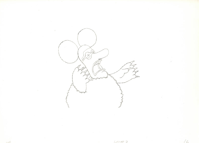 Yellow Submarine Original Production Drawing: Blue Meanie