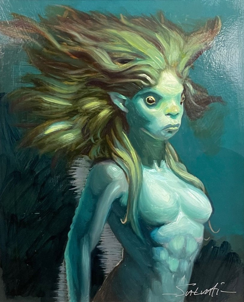 Harry Potter Original Concept Painting by Jim Salvati: Mermaid (Framed)