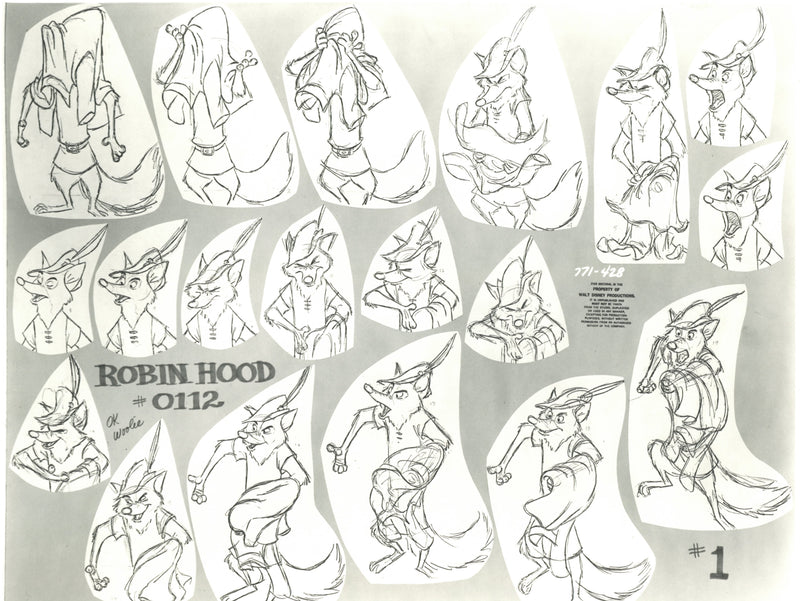 Robin Hood Original Production Model Sheet