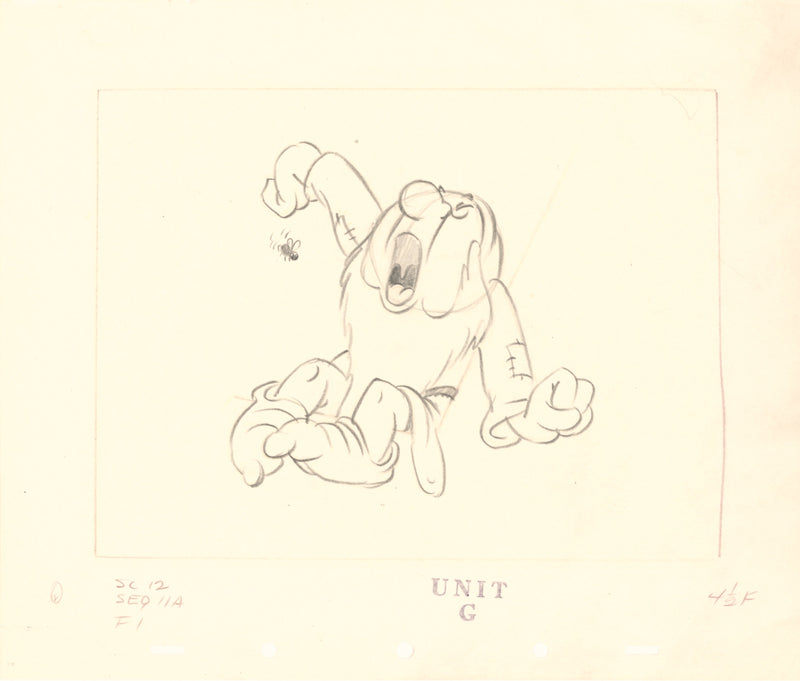 Snow White and the Seven Dwarfs Original Production Drawing: Sleepy