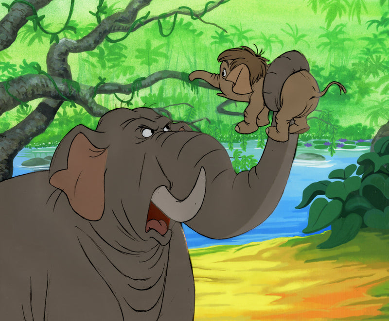 The Jungle Book Original Production Cel: Colonel Hathi and Hathi Jr.