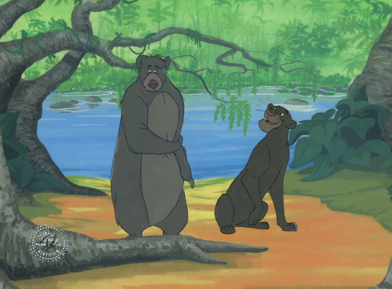 The Jungle Book Original Production Cel: Baloo, Baghera