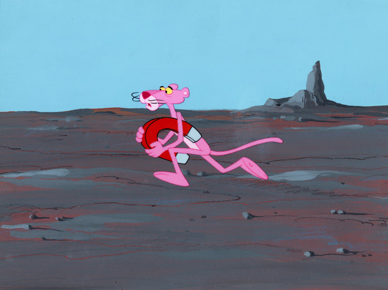 The Pink Panther Original Production Cel on Original Background