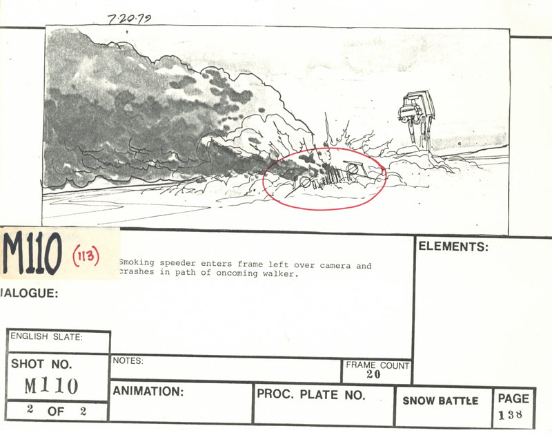 Star Wars: Episode V - The Empire Strikes Back: VFX Storyboard