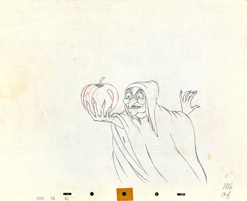 Snow White Original Production Drawing: The Witch