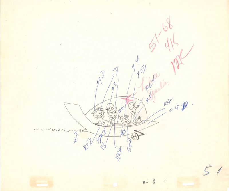 The Jetsons Opening Title Sequence Five Original Drawings and Signed C ...