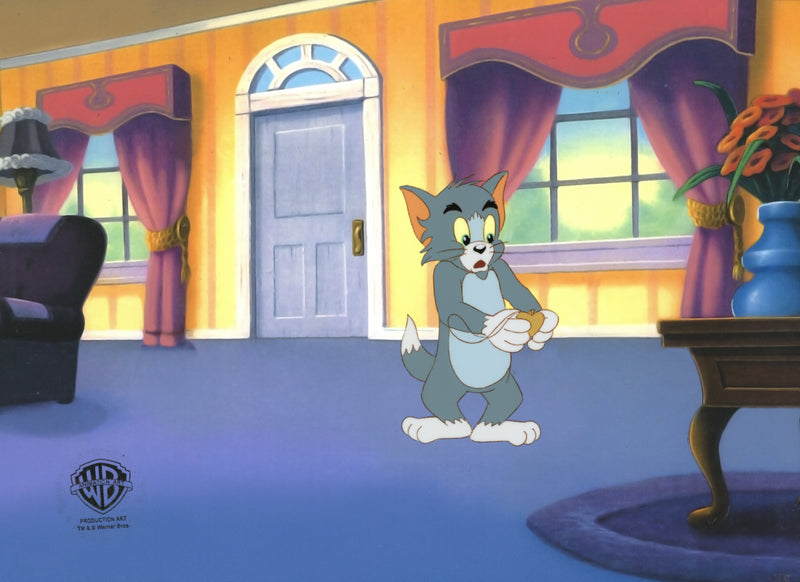 Tom And Jerry The Movie Original Production Cel with Matching Drawing: Tom