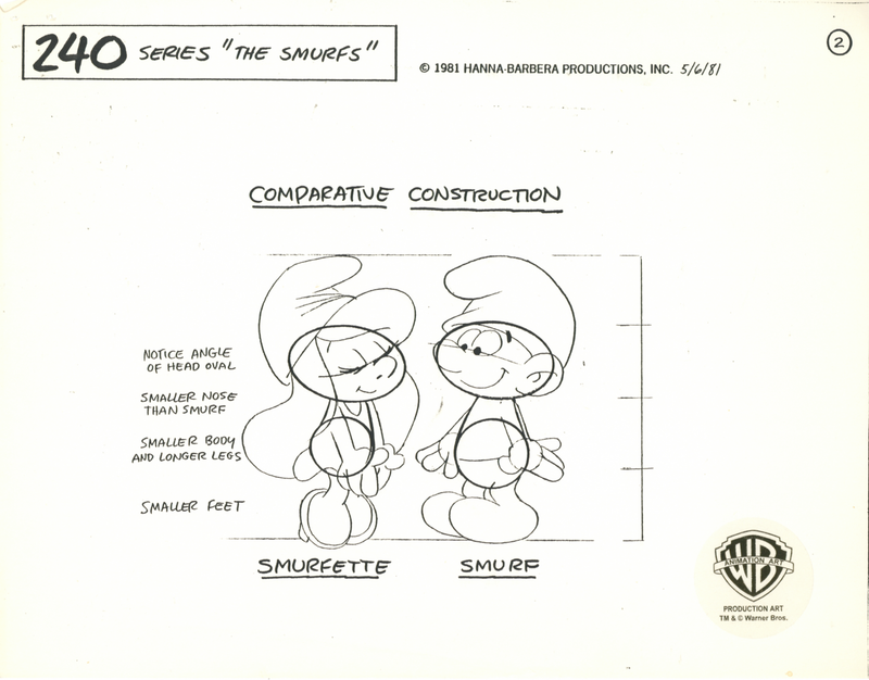 The Smurfs Original Stat Model Sheet