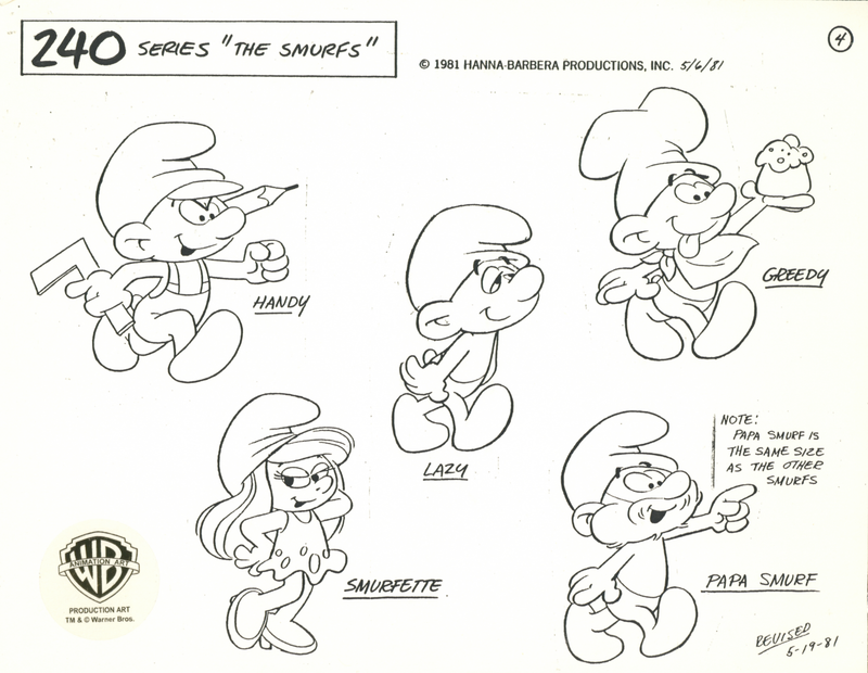 The Smurfs Original Stat Model Sheet