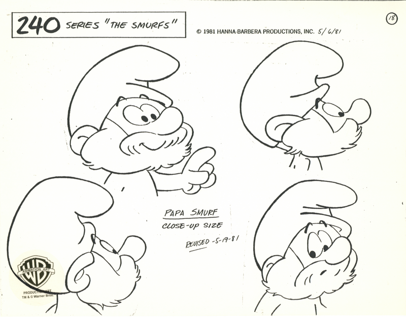 The Smurfs Original Stat Model Sheet