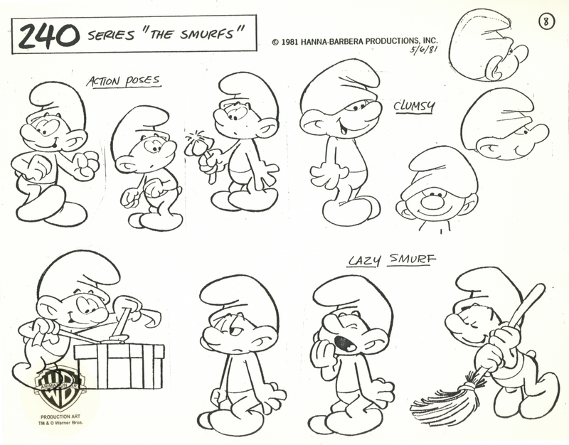 The Smurfs Original Stat Model Sheet