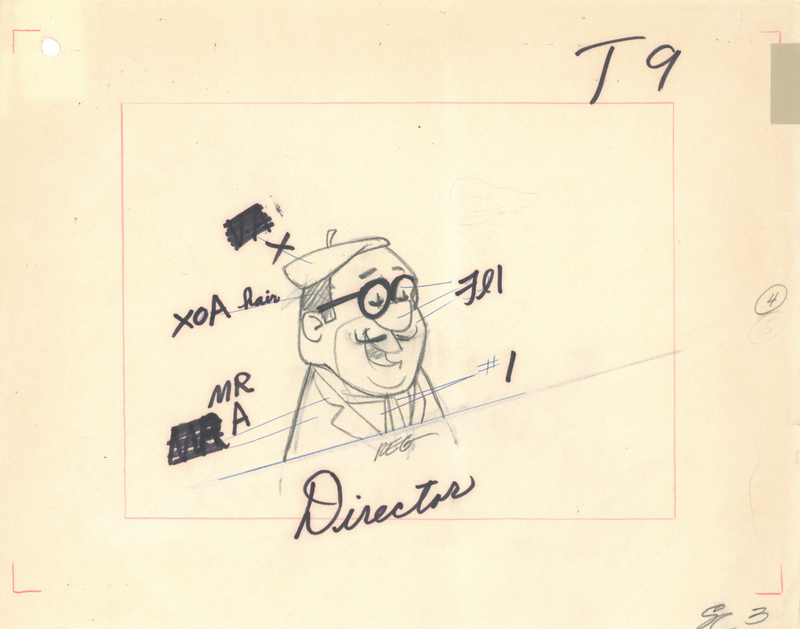 Top Cat and Director Pair of Original Production Layout Drawings