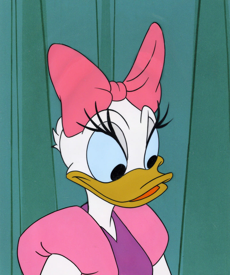 Wonderful World of Disney Original Production Cel with Disneyland Art Corner: Daisy Duck