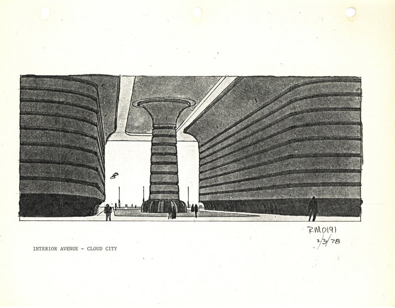 Star Wars: The Empire Strikes Back - Ralph McQuarrie Photostat Set Concept: Cloud City Interior Avenue