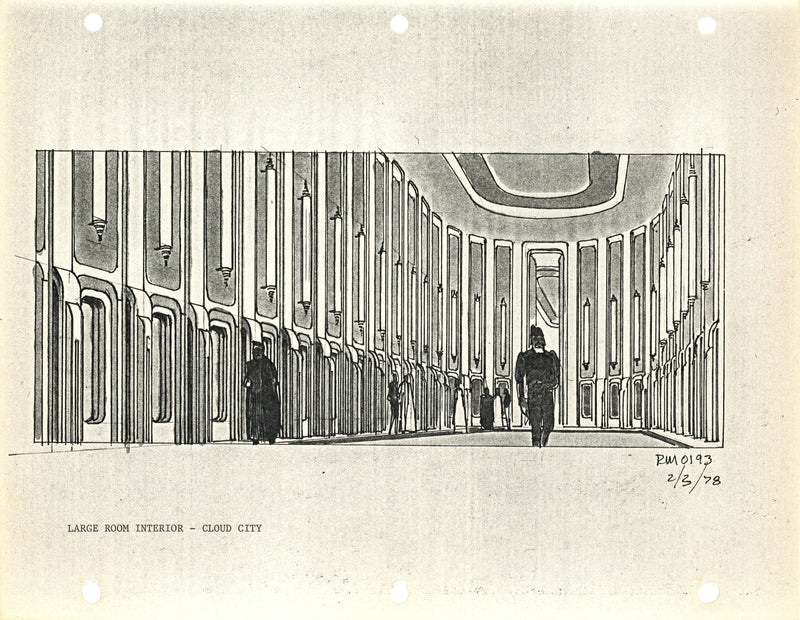 Star Wars: The Empire Strikes Back - Ralph McQuarrie Photostat Set Concept: Cloud City Large Room Interior