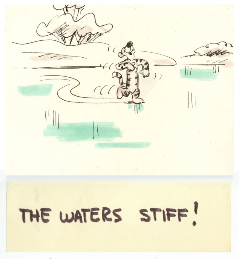 Winnie the Pooh and Tigger Too Original Storyboard with Dialogue Tag: Tigger