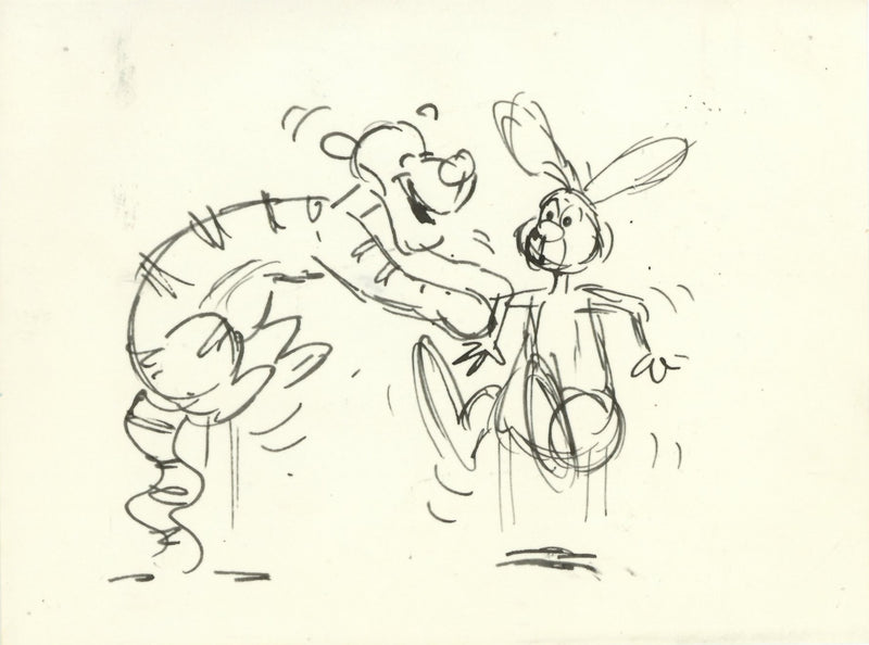 Winnie the Pooh and Tigger Too Original Storyboard: Tigger, Rabbit