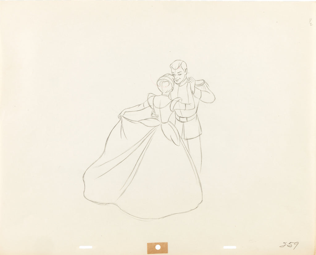 Cinderella and the Prince: Limited Edition Hand-Painted Cel