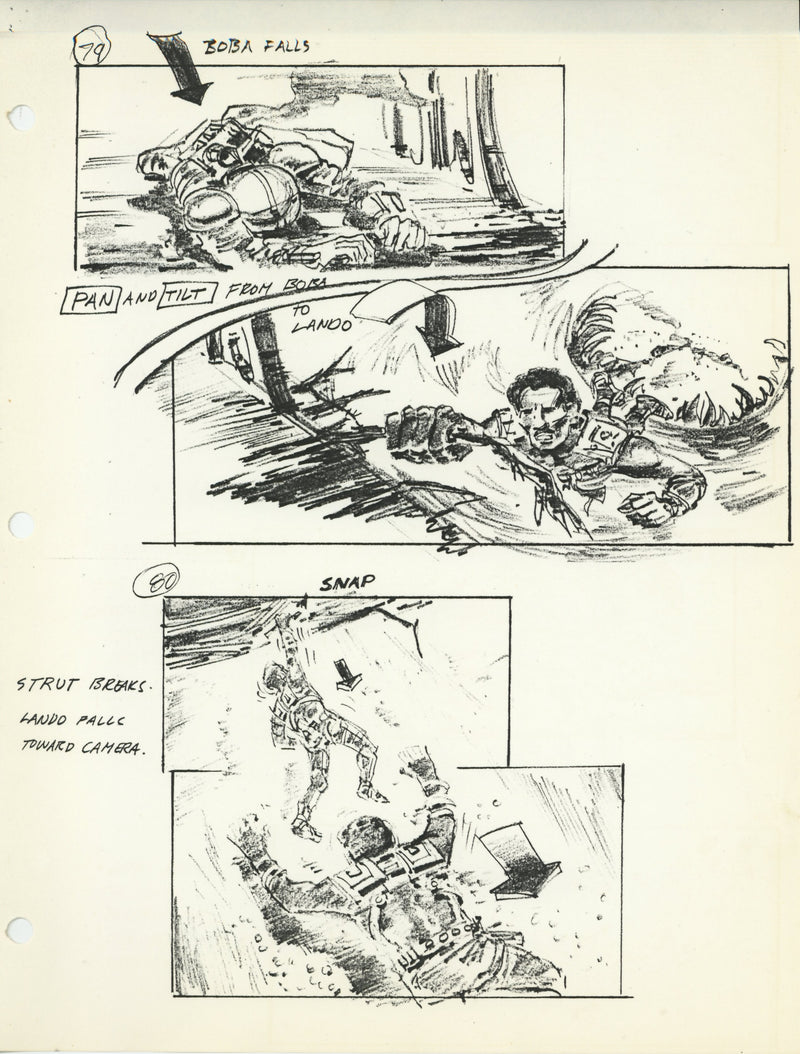Return of the Jedi Preliminary Storyboard: Barge Sequence 79-80 ...