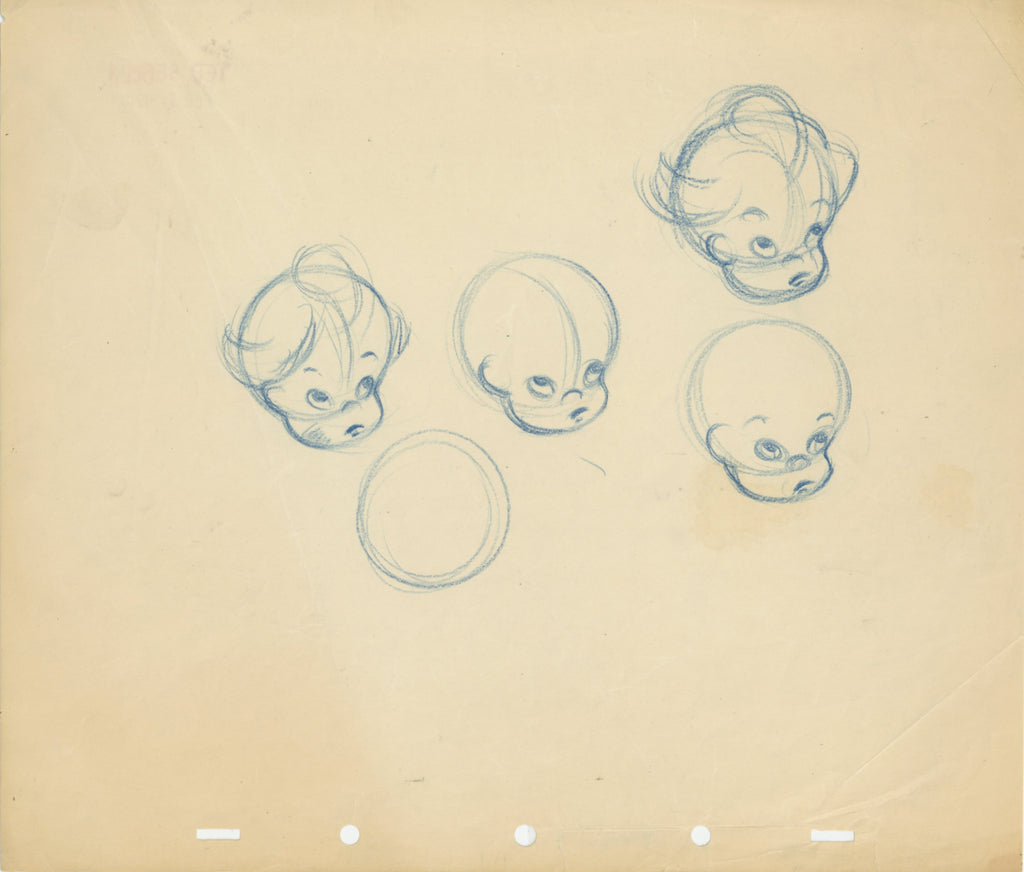 Pluto's Dream House Original Stat Model Sheet: Mickey Mouse