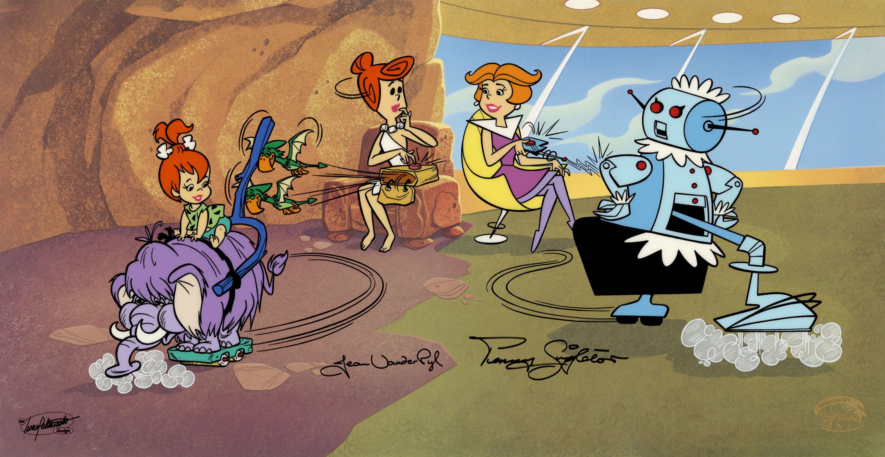 Animaniacs Original Production Cel: The Goodfeathers – Choice Fine Art, image size:3024x1562
