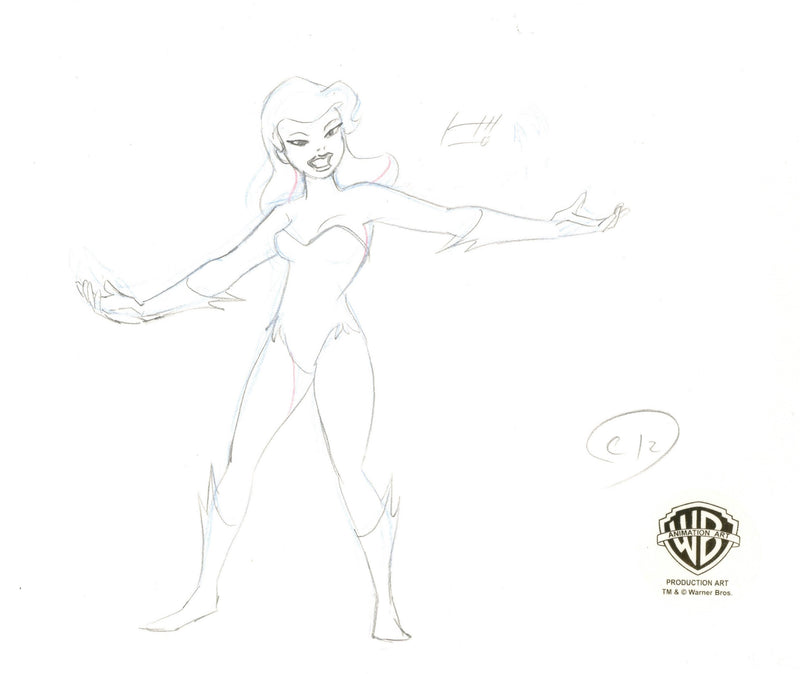 Batman The Animated Series Original Production Drawing: Poison Ivy