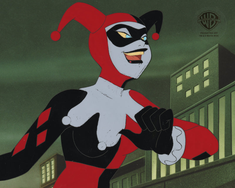 Batman The Animated Series Original Production Cel with Matching Drawing: Harley