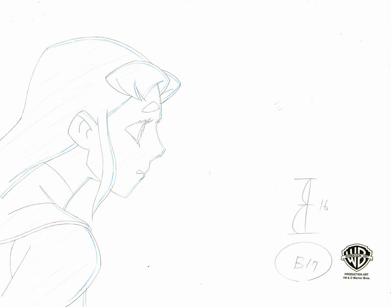 Teen Titans Original Production Drawing: Starfire