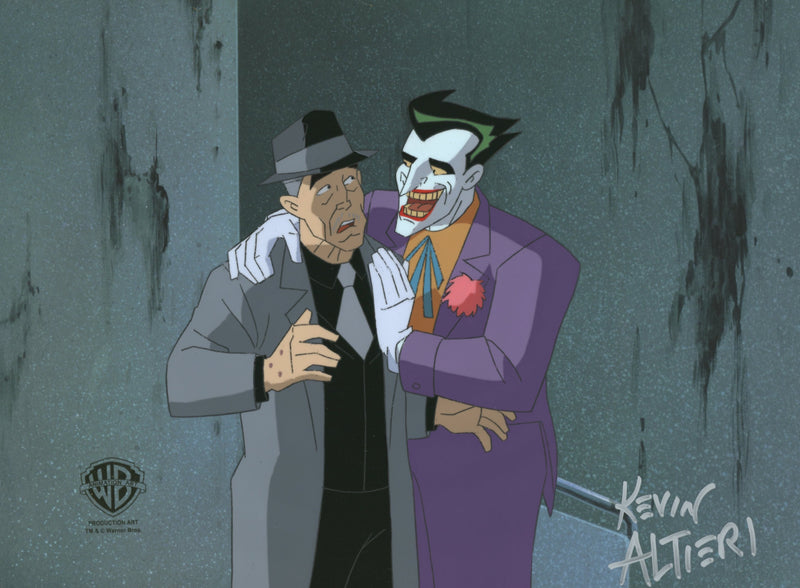 Batman The Animated Series Original Production Cel Signed By Kevin Altieri: Joker, Salvatore Valestra