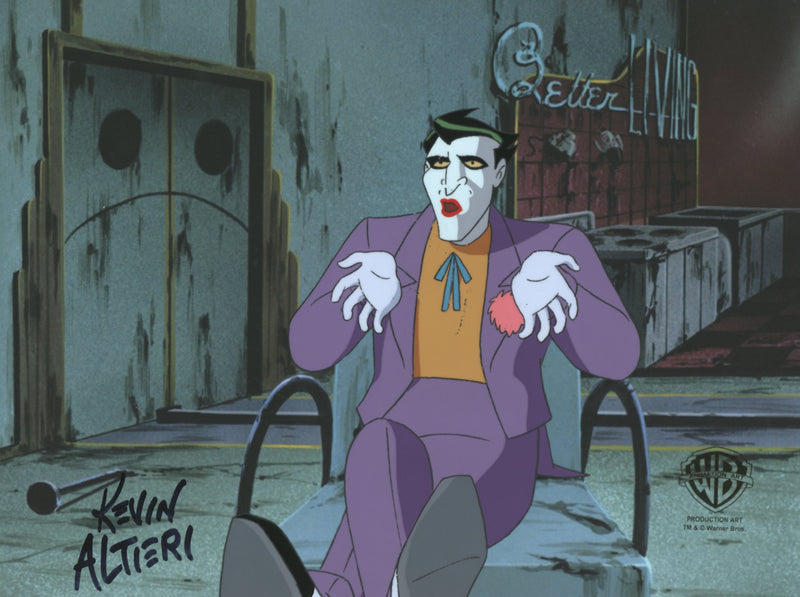 Batman: Mask of the Phantasm Original Production Cel Signed By Kevin Altieri: Joker