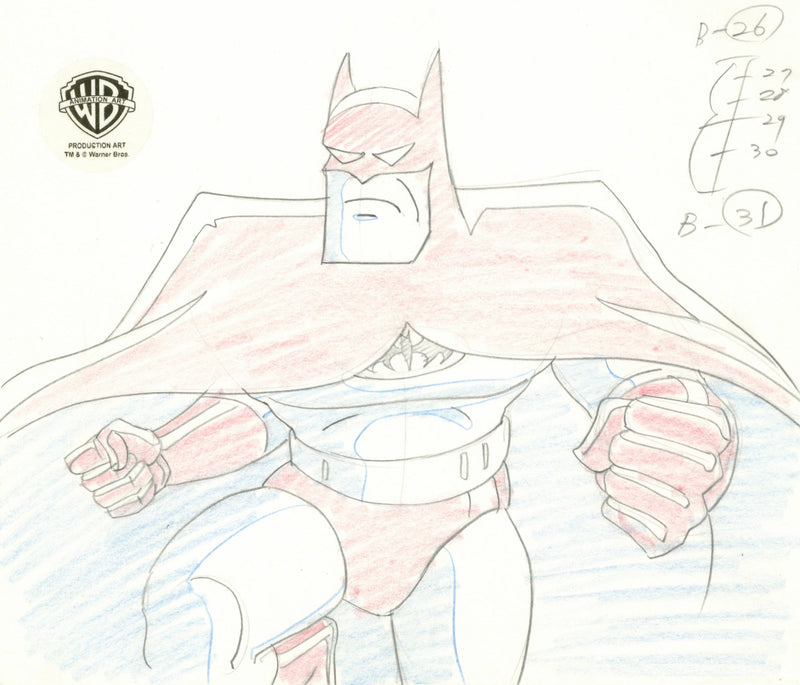 Batman The Animated Series Original Production Drawing: Batman