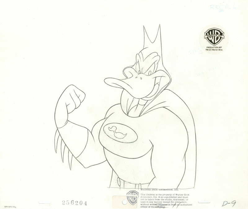 Looney Tunes Original Production Drawing: Batduck
