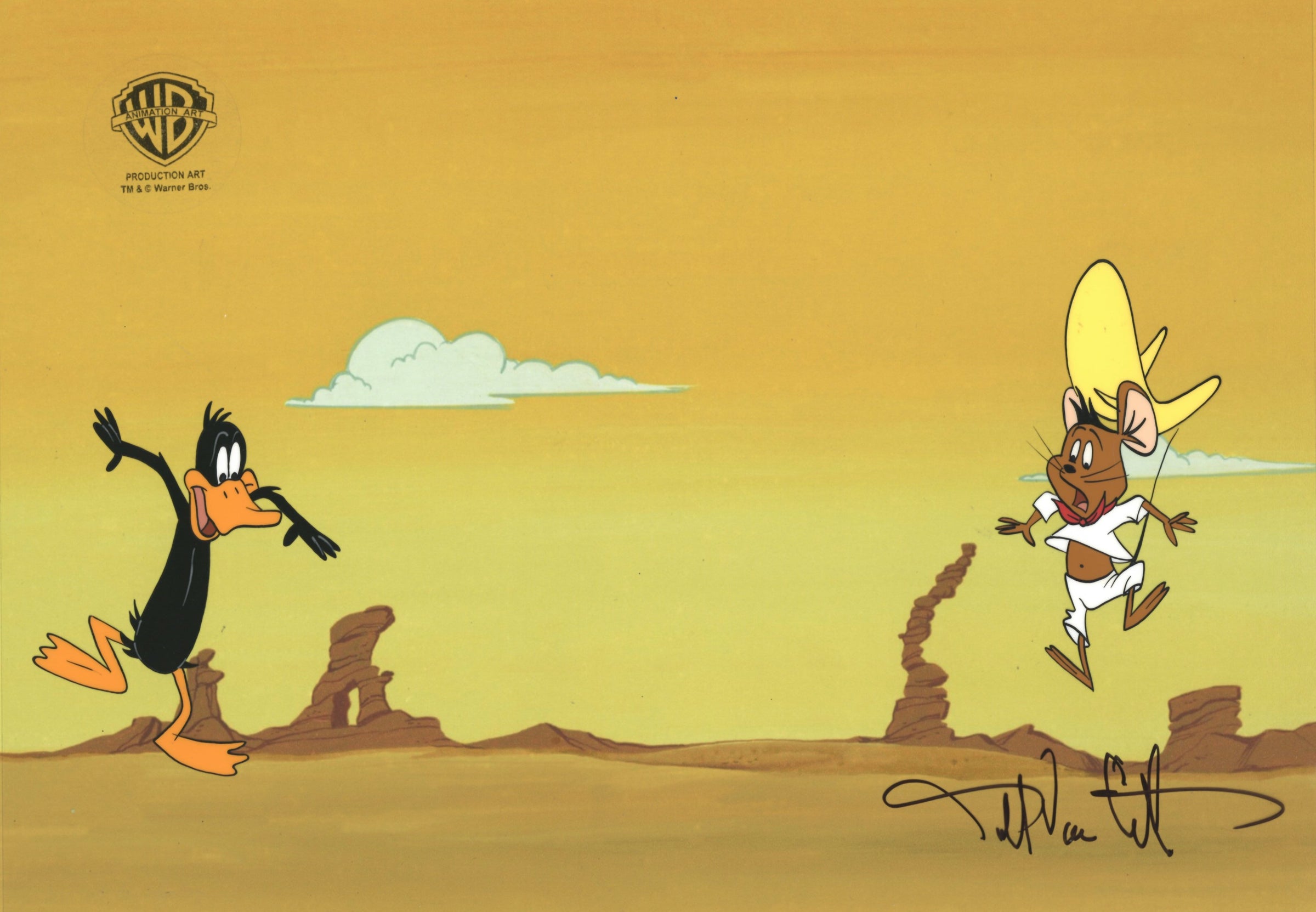 Looney Tunes Original Production Cel with Matching Drawing: Speedy Gonzales