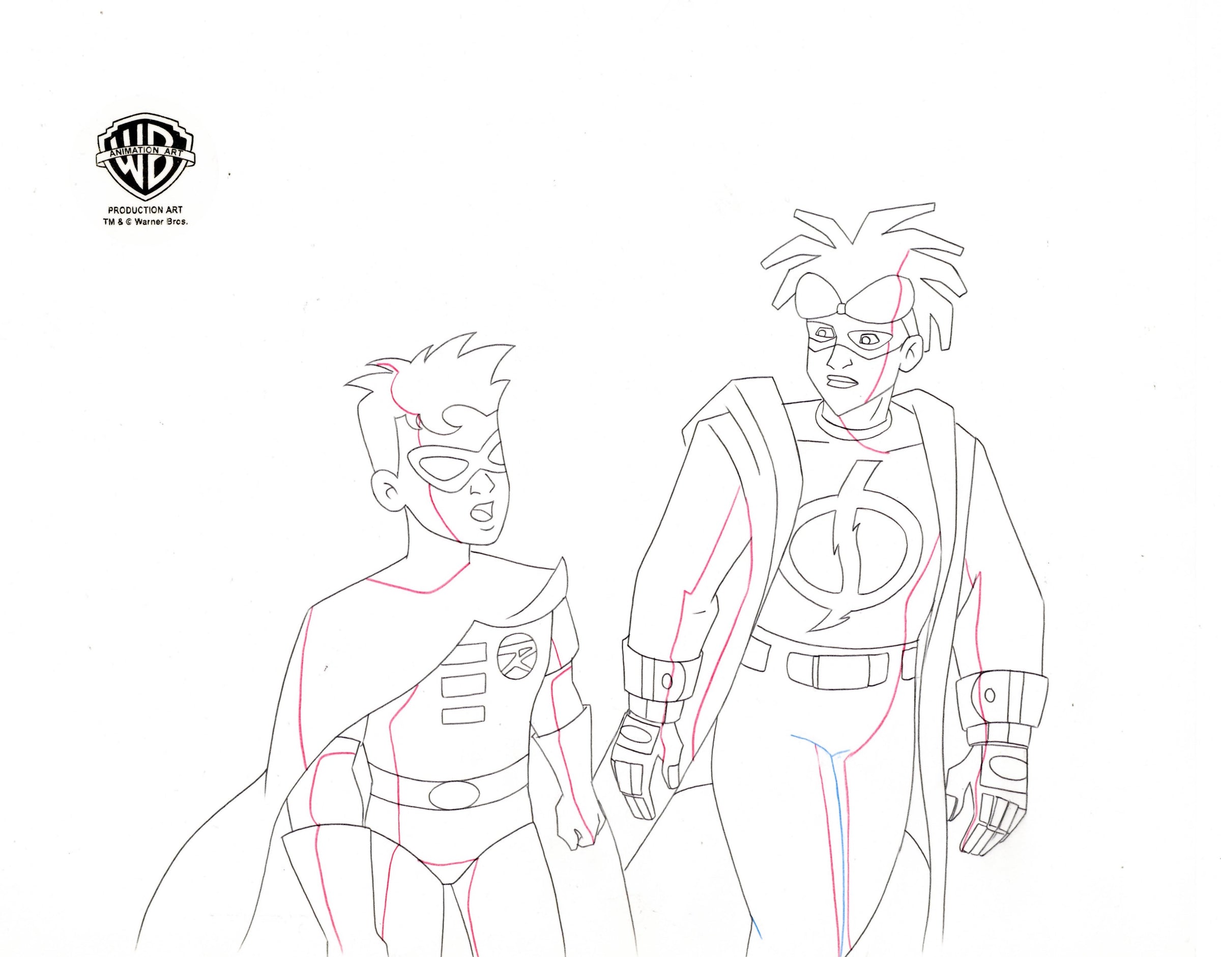 Static Shock Original Production Drawing: Static Shock and Robin ...