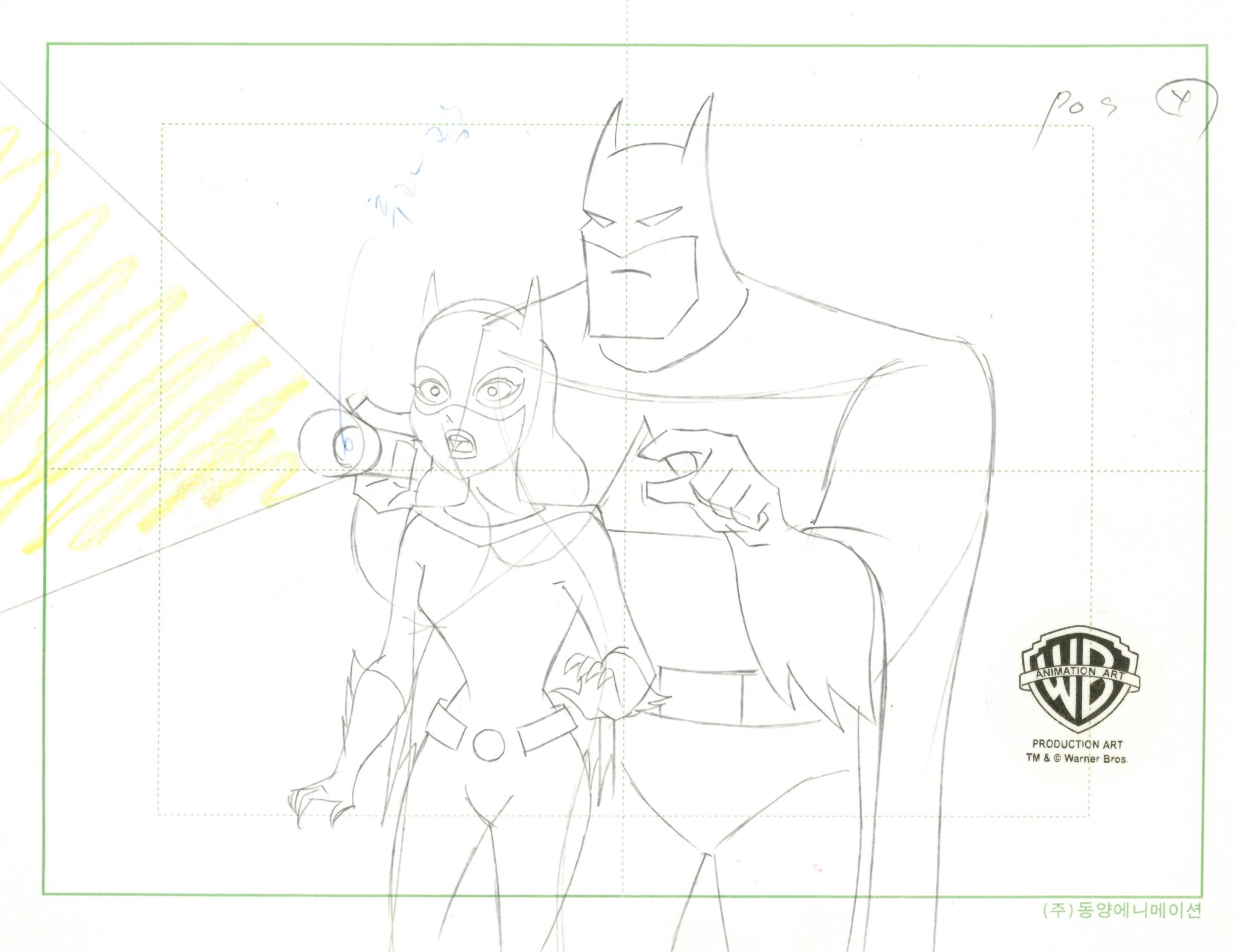 The New Batman Adventures Original Production Layout Drawing: Batgirl ...