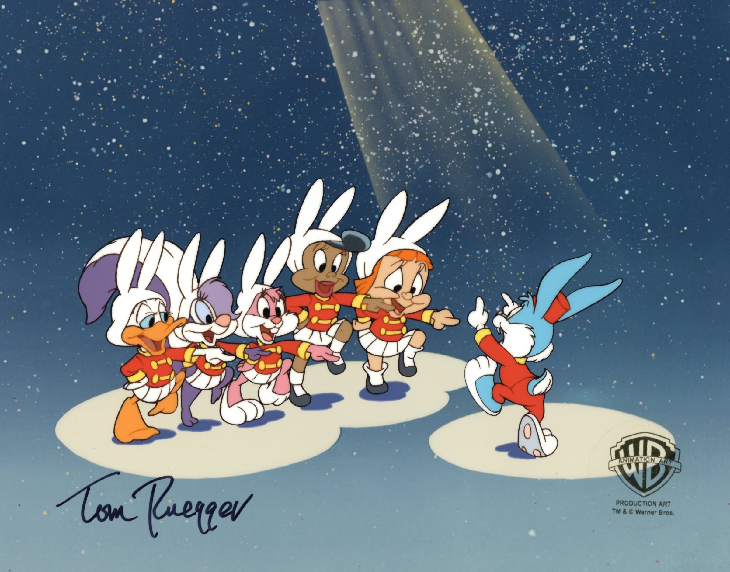 Tom Ruegger Productions Tiny Toon Adventures Original Production Cel Signed by Tom Ruegger: Sh ...
