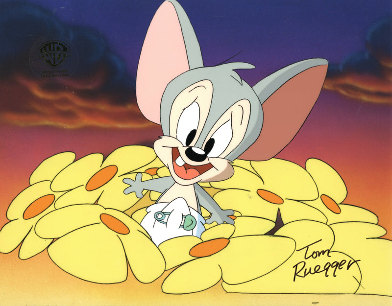 Tiny Toon Adventures Original Production Cel Signed by Tom Ruegger: Lil Sneezer