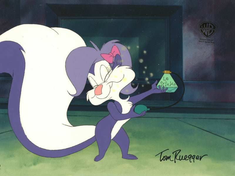 Tiny Toon Adventures Original Production Cel Signed by Tom Ruegger: Fifi La Fume