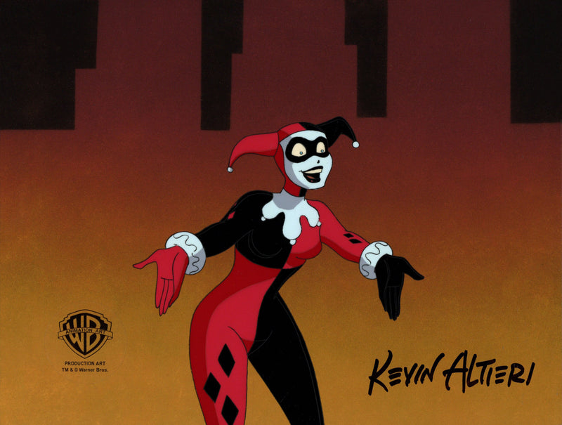 Batman The Animated Series Original Production Cel Signed by Kevin Altieri: Harley