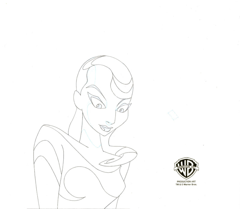 Batman Beyond Original Production Cel with Matching Drawing: Inque