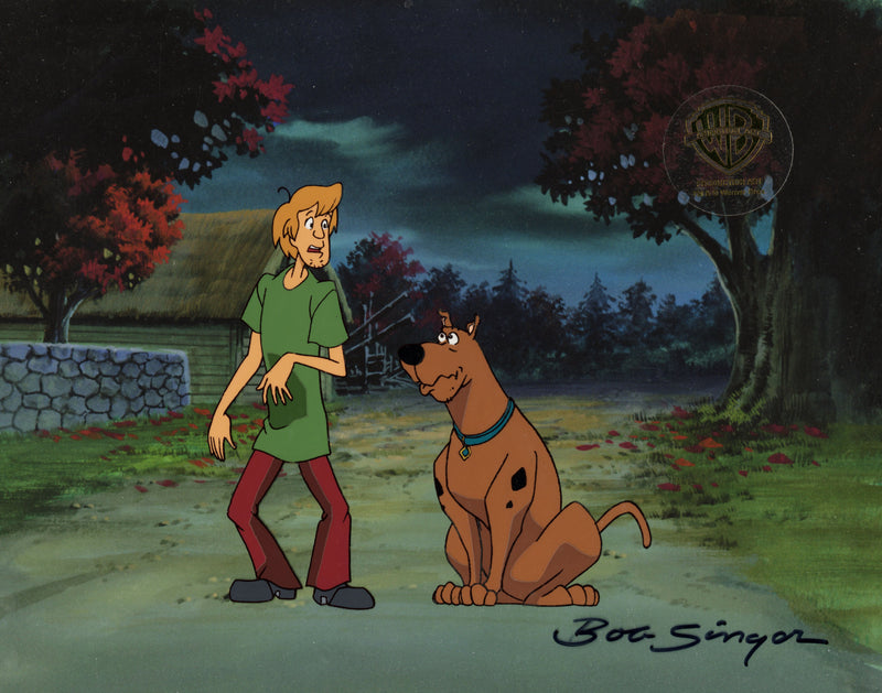 Scooby Doo and the Witch's Ghost Original Production Cel Signed by Bob Singer: Shaggy and Scooby