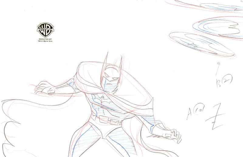 Justice League Original Production Drawing: Batman